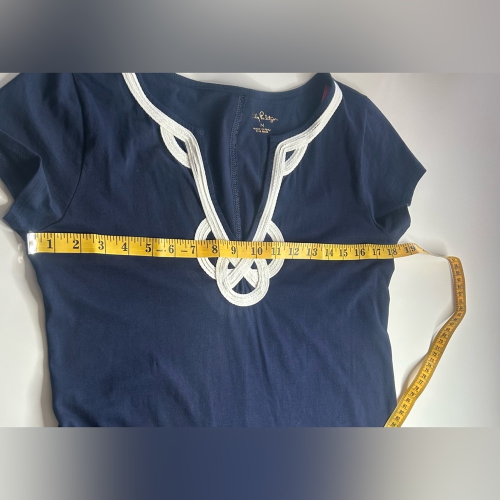 NWT Lilly Pulitzer Brewster Dress True Navy Sz M Nautical Resortwear Cruise - Picture 9 of 10